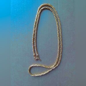 Vintage Monet Twisted Gold Necklace